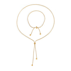 18K Gold-Plated Slider Necklace or Bracelet