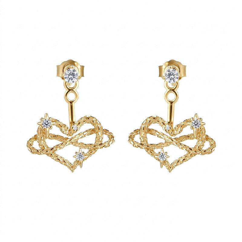 Daphne Minimalist Heart Stud Earrings