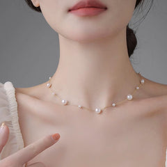 Nicolette Vintage-Inspired Pearl Stardust Choker Necklace