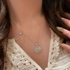 Nadine Vintage-Inspired Pavé Rose Necklace