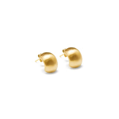 18K Gold-Plated Matte Hoop Earrings
