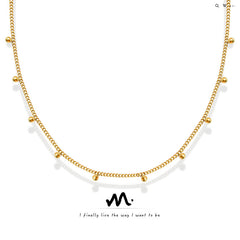 Pearl-Look Bead Station Necklace