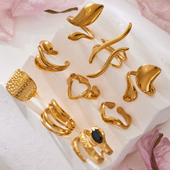 Sculptural Geometric Open Ring Designs