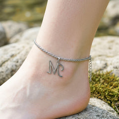 Initial Pendant Anklet