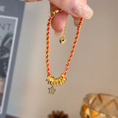 Nadine Dainty Pavé Star Cord Bracelet