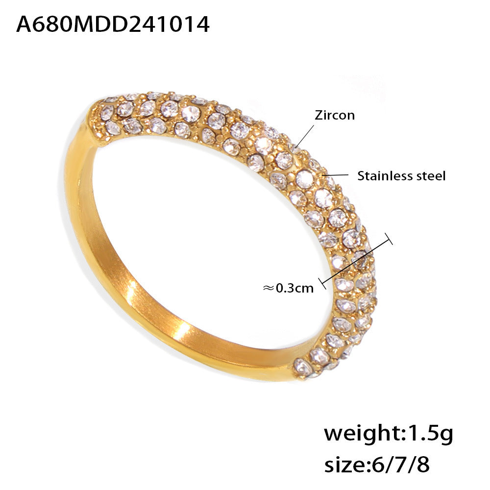 Cubic Zirconia or Pearl-Look Accent Ring