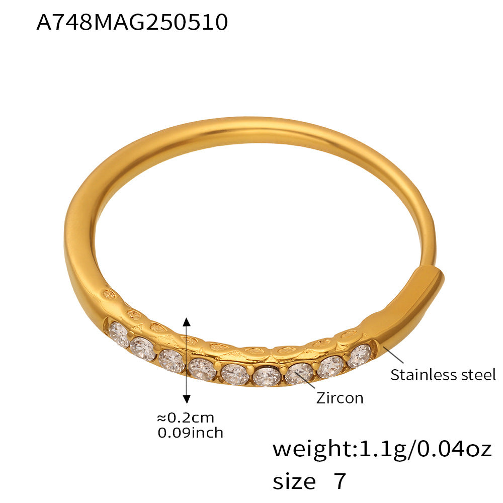 Cubic Zirconia Slim Floral Ring Designs