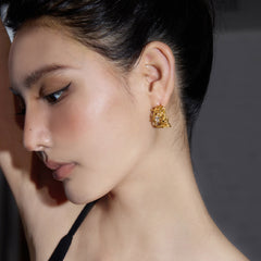 Nadine Textured Twisted Stud Earrings