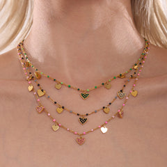Heart Cubic Zirconia Necklace, Bracelet & Anklet