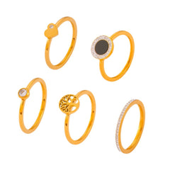 18K Gold-Plated Delicate Motif Ring