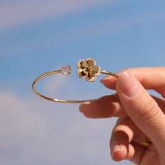 Ocean & Floral Cubic Zirconia Cuff Bracelets