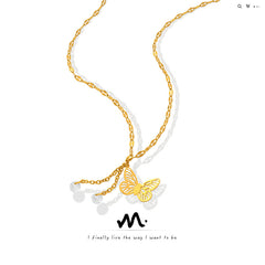 Butterfly Sparkle Pendant Necklace