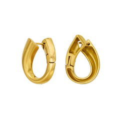 Open Teardrop Stainless Steel Hoop Earrings