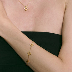 Camille Vintage-Inspired Clover Bracelet