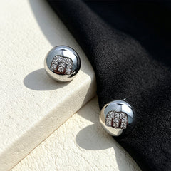 Camille Minimalist Sphere Stud Earrings