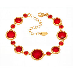 Faceted Stone Accent Anklet