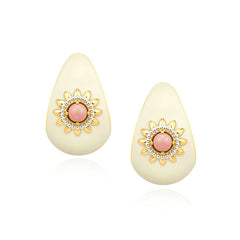Marielle Enamel Floral Stud Earrings