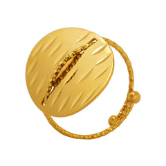 Oval Sculptural Stainless Steel Open Ring