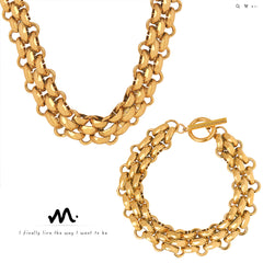 Chunky Link Toggle Necklace & Bracelet
