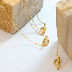 Knotted Heart Pendant Necklace
