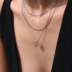 Clover Cubic Zirconia Necklace or Earrings