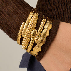 Sculptural Textured Cuff Bracelet Designs
