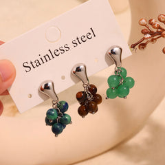 Bead Cluster Drop Earrings