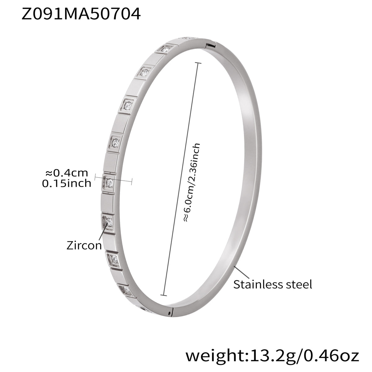Cubic Zirconia Slim Clasp Bangle Designs