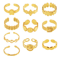 Gold-Tone Sculptural Open Ring