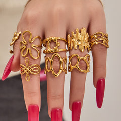 Sculptural Flower and Openwork Ring Designs