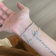 Marielle Vintage-Inspired Mother-of-Pearl Clover Bracelet