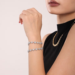 Geometric Cubic Zirconia Bracelet Designs