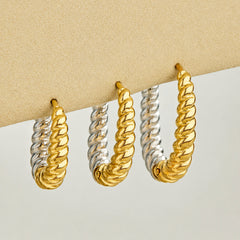 Twisted Rope Hoop Earrings