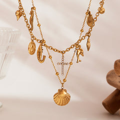 Cross and Heart Multi-Charm Jewelry Designs