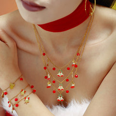 Holiday Bell Charm Necklace Bracelet or Earrings
