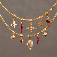 Mixed Charm Collar Necklace