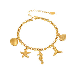 Gold-Tone Ocean Charm Bracelet or Pendant Pack