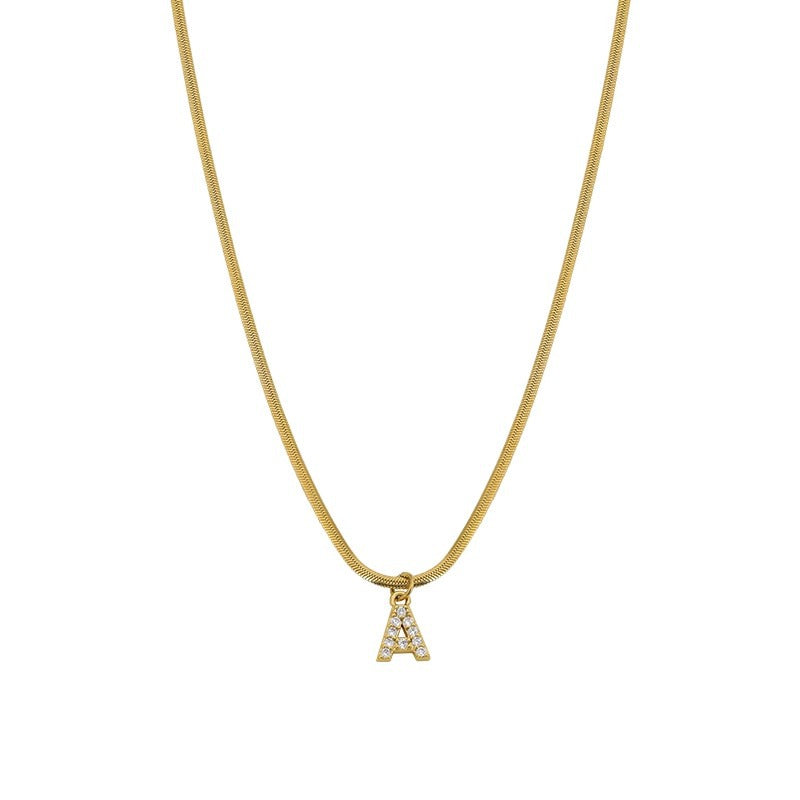 Nadine Pavé Snake Pendant Necklace