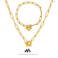 Flower Toggle Chain Necklace or Bracelet