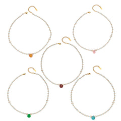 Pearl-Look Agate Pendant Necklace