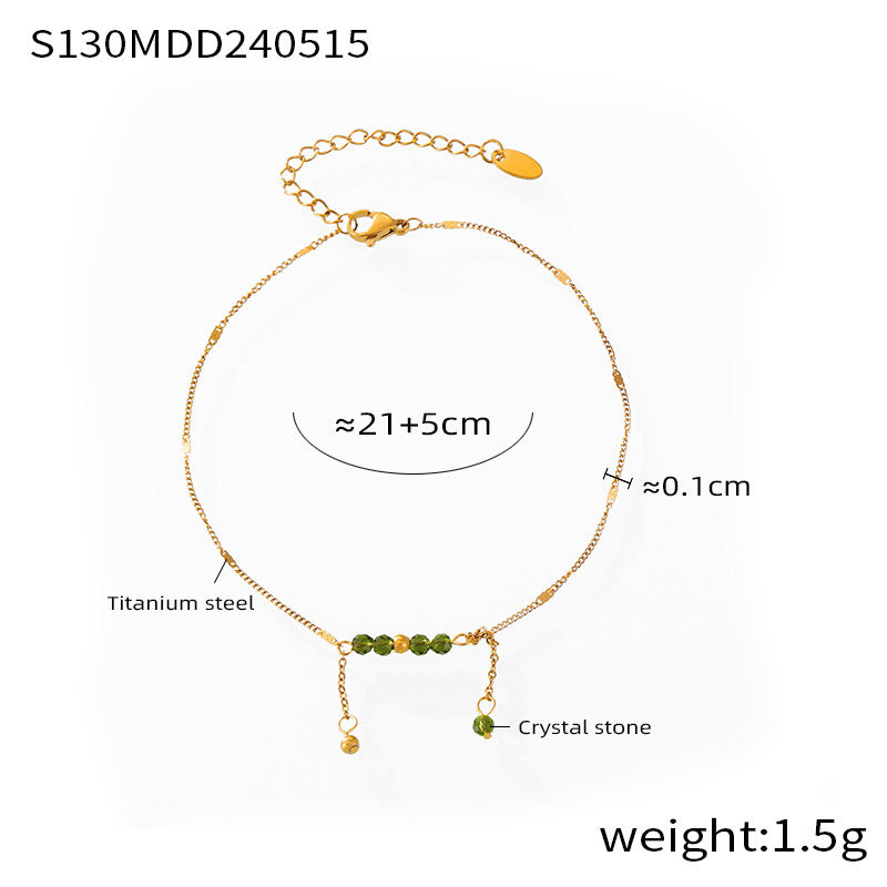 Teardrop Sparkling Charm Anklet