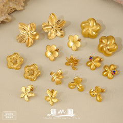 Sculptural Flower Stud Earrings
