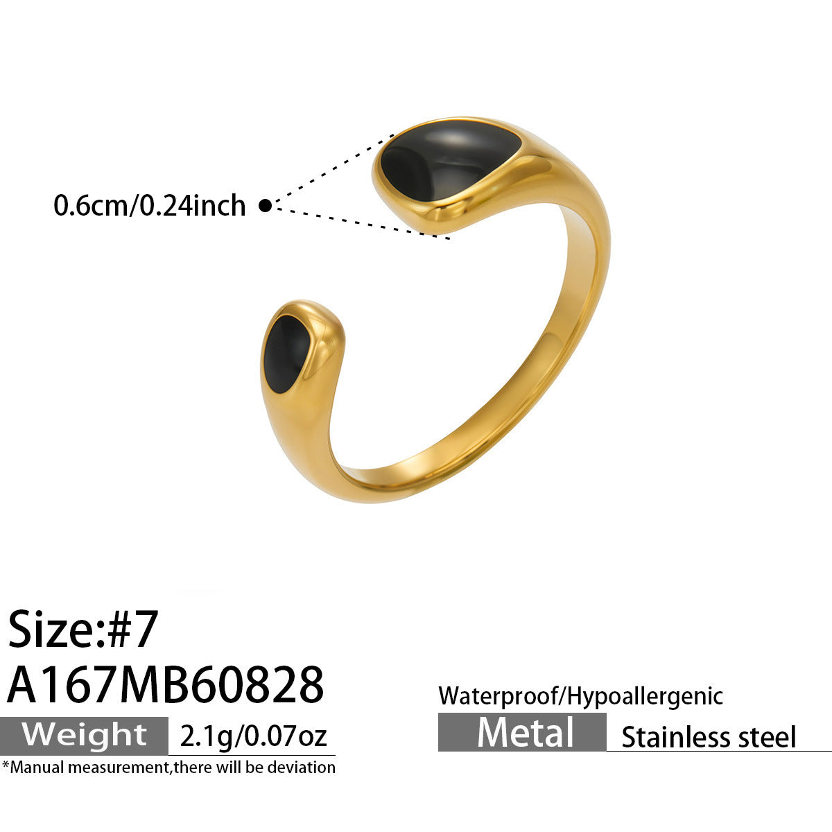 Enamel and Cubic Zirconia Open Ring Designs