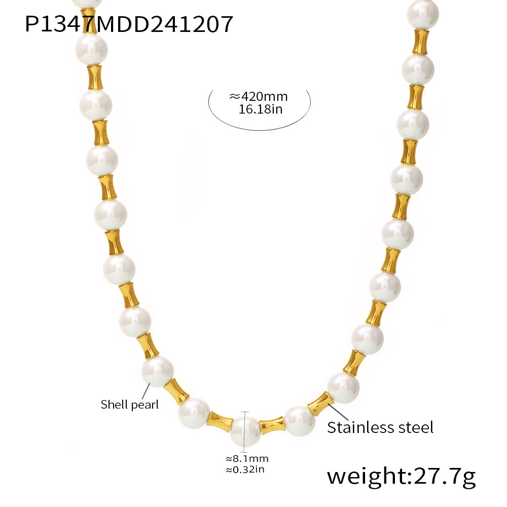 316L Stainless Steel Beaded Toggle Necklaces