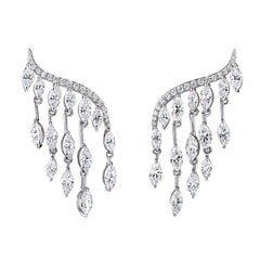 Nicolette Pavé Teardrop Drop Earrings