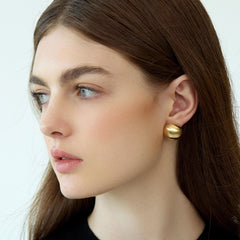 Nadine Brushed Stud Earrings