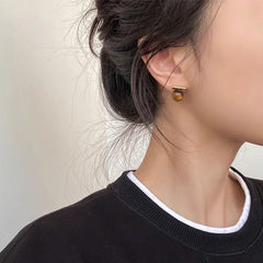 Marielle Vintage-Inspired Tiger-Eye Stud Earrings