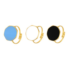 Round Enamel Stainless Steel Open Ring