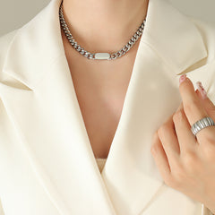 Bold Curb Chain Necklace & Bracelet