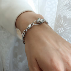 18K Gold-Plated Snake Head Chain Bracelet
